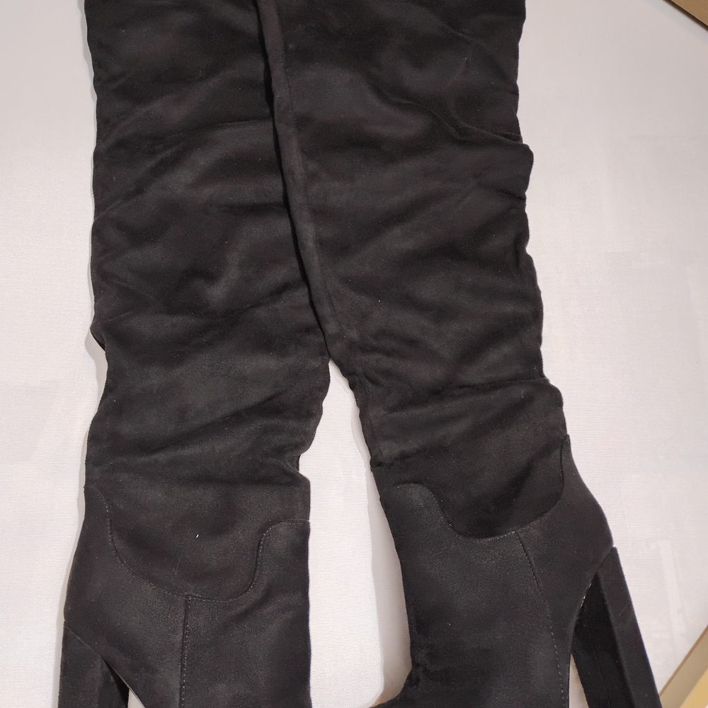 Ally Fashion Black Over the Knee Boots